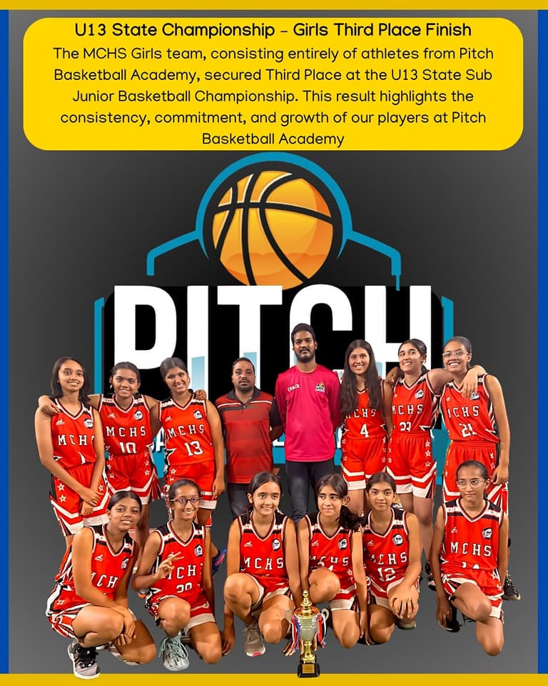 U13 Girls 3rd Place at the U13 State Sub Junior Basketball Championship 2025.