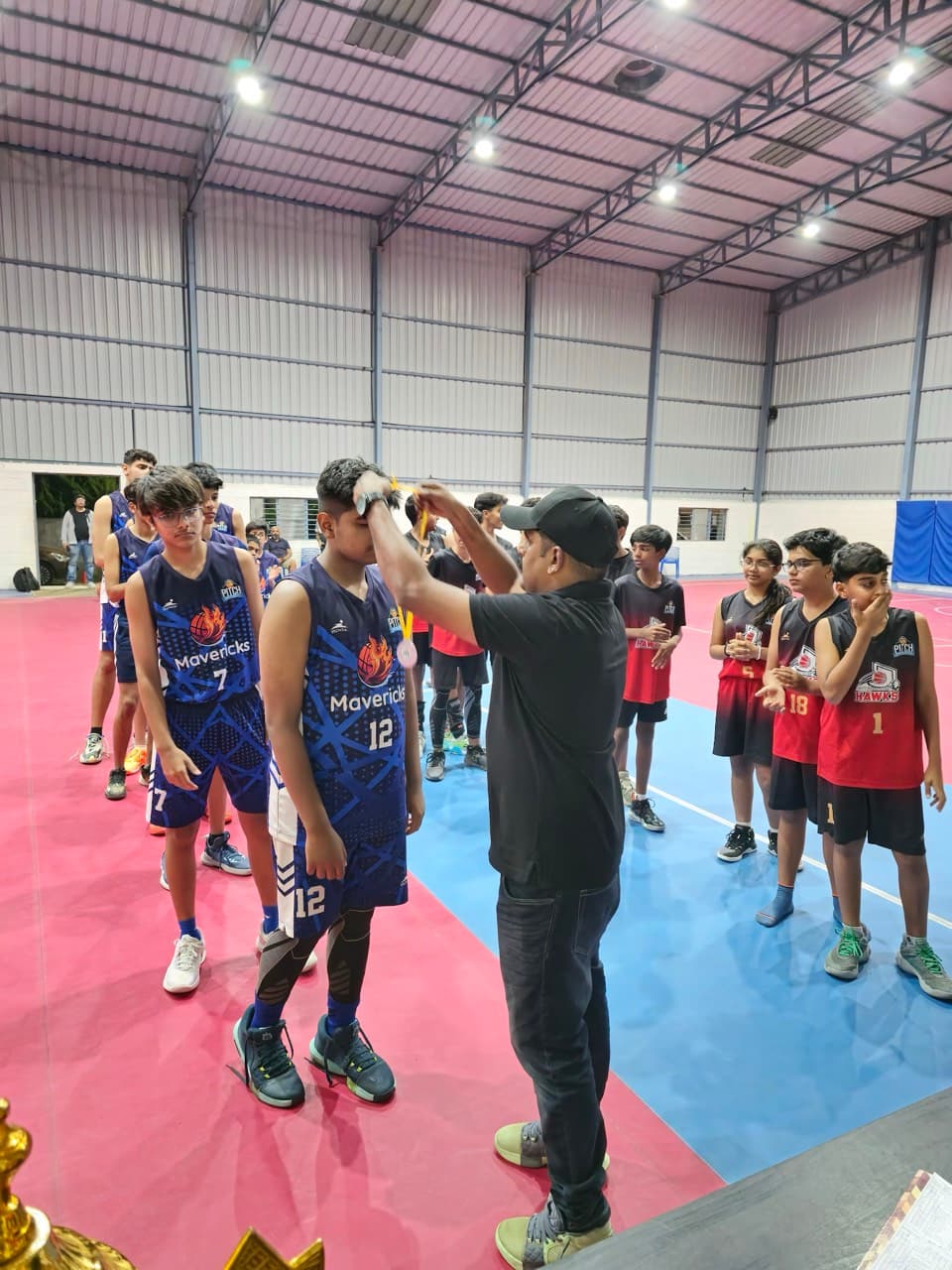 Team huddle · time-out
